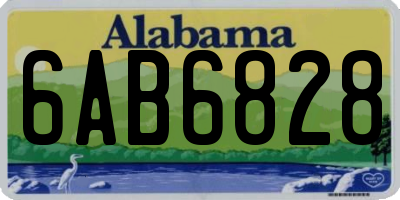 AL license plate 6AB6828