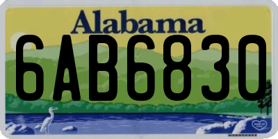 AL license plate 6AB6830