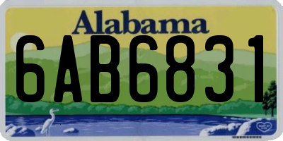 AL license plate 6AB6831