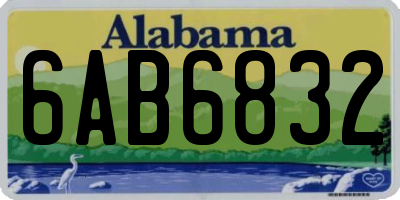 AL license plate 6AB6832