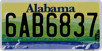 AL license plate 6AB6837