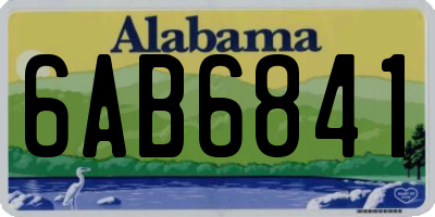 AL license plate 6AB6841