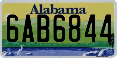 AL license plate 6AB6844