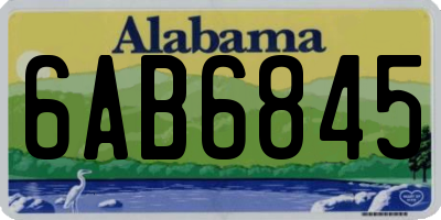 AL license plate 6AB6845