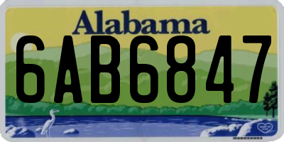 AL license plate 6AB6847