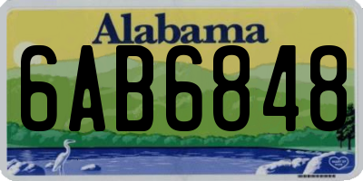 AL license plate 6AB6848