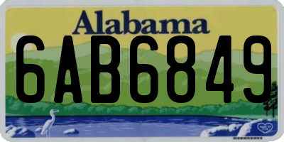 AL license plate 6AB6849