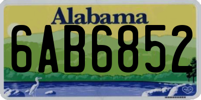 AL license plate 6AB6852