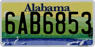 AL license plate 6AB6853