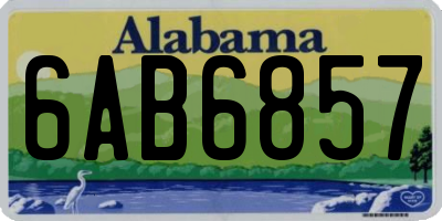 AL license plate 6AB6857