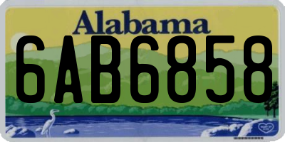AL license plate 6AB6858