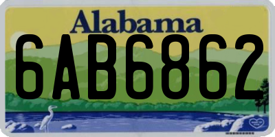 AL license plate 6AB6862