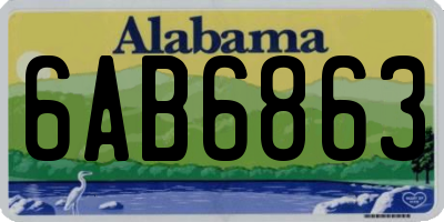 AL license plate 6AB6863