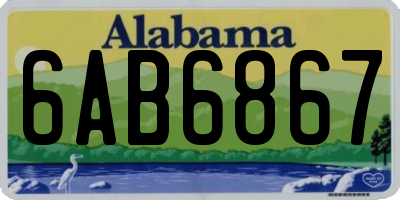 AL license plate 6AB6867
