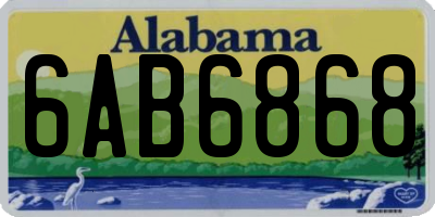 AL license plate 6AB6868
