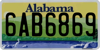 AL license plate 6AB6869