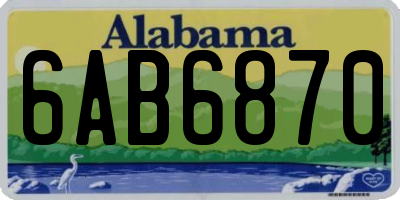 AL license plate 6AB6870