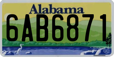 AL license plate 6AB6871