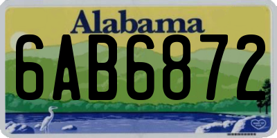 AL license plate 6AB6872