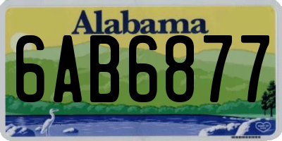 AL license plate 6AB6877