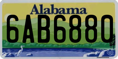 AL license plate 6AB6880