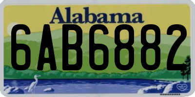 AL license plate 6AB6882