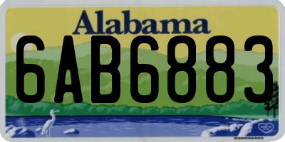 AL license plate 6AB6883