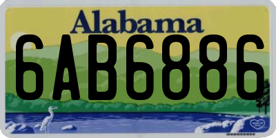 AL license plate 6AB6886