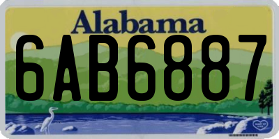 AL license plate 6AB6887