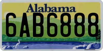 AL license plate 6AB6888