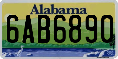 AL license plate 6AB6890