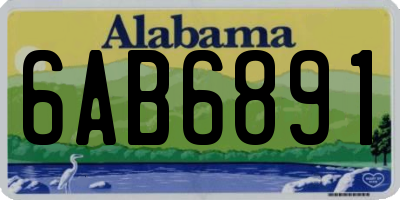 AL license plate 6AB6891