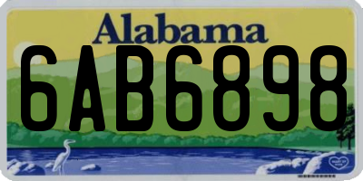 AL license plate 6AB6898
