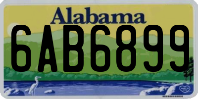AL license plate 6AB6899
