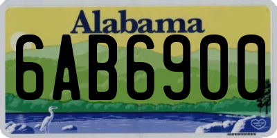 AL license plate 6AB6900