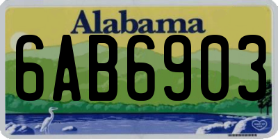 AL license plate 6AB6903