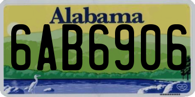 AL license plate 6AB6906