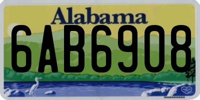 AL license plate 6AB6908