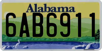 AL license plate 6AB6911