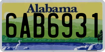 AL license plate 6AB6931