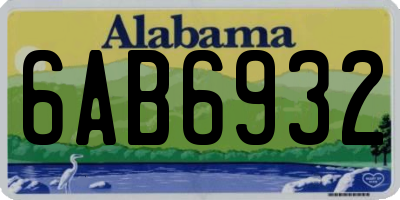 AL license plate 6AB6932