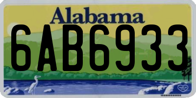 AL license plate 6AB6933