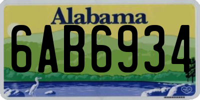 AL license plate 6AB6934