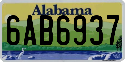AL license plate 6AB6937