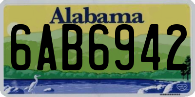 AL license plate 6AB6942