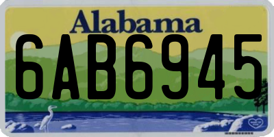 AL license plate 6AB6945