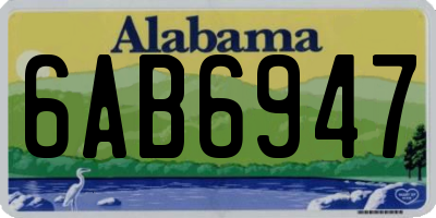 AL license plate 6AB6947