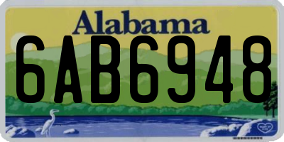 AL license plate 6AB6948