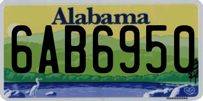 AL license plate 6AB6950