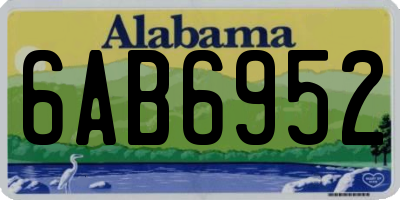 AL license plate 6AB6952